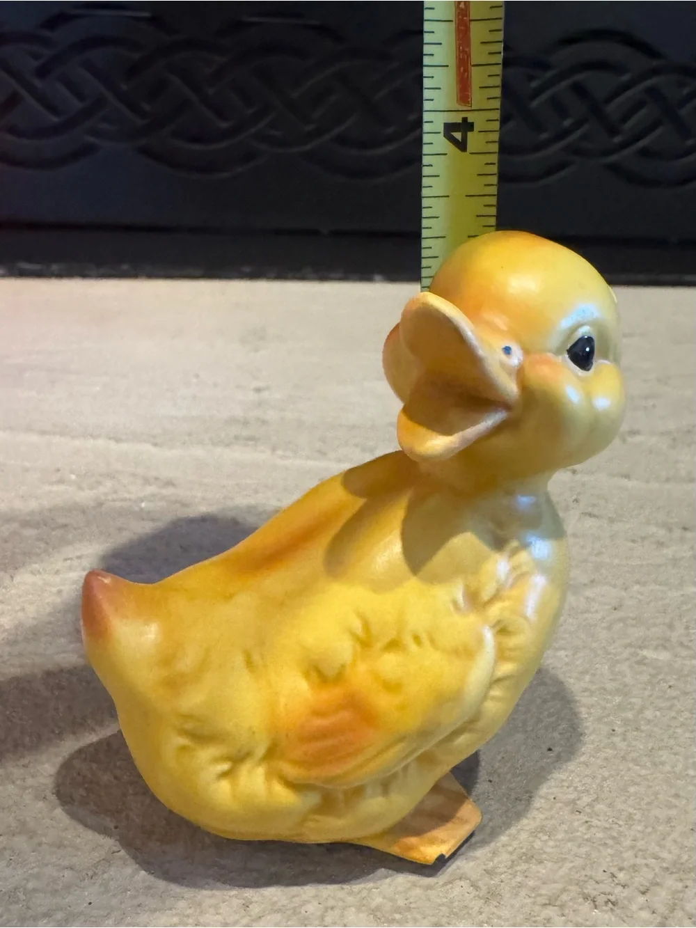 Vintage Lefton Yellow Duck Figurine 4.5” Japan Original Foil Label Mcm Easter